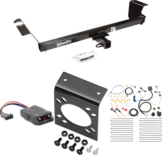 Fits 2012-2015 RAM C/V Trailer Hitch Tow PKG w/ Tekonsha Brakeman IV Brake Control + 7-Way RV Wiring (For Tradesman Models) By Draw-Tite