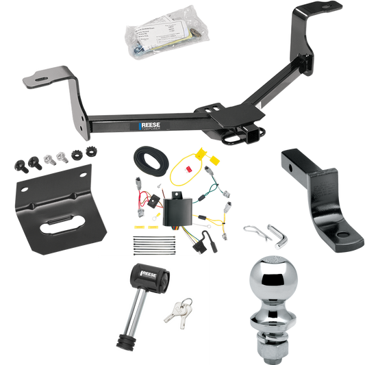 Fits 2016-2017 Honda Accord Trailer Hitch Tow PKG w/ 4-Flat Wiring Harness + Draw-Bar + 1-7/8" Ball + Wiring Bracket + Hitch Lock (For Coupe Models) By Reese Towpower