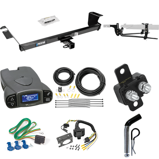 Fits 2013-2014 Volkswagen Routan Trailer Hitch Tow PKG w/ 6K Round Bar Weight Distribution Hitch w/ 2-5/16" Ball + Pin/Clip + Tekonsha Prodigy P3 Brake Control + 7-Way RV Wiring (For (Canada Only) Models) By Reese Towpower