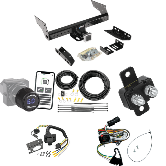 Se adapta al paquete de enganche de remolque Dodge Caravan 2001-2003 con control de freno inalámbrico Bluetooth Tekonsha Prodigy iD + cableado RV de 7 vías de Reese Towpower