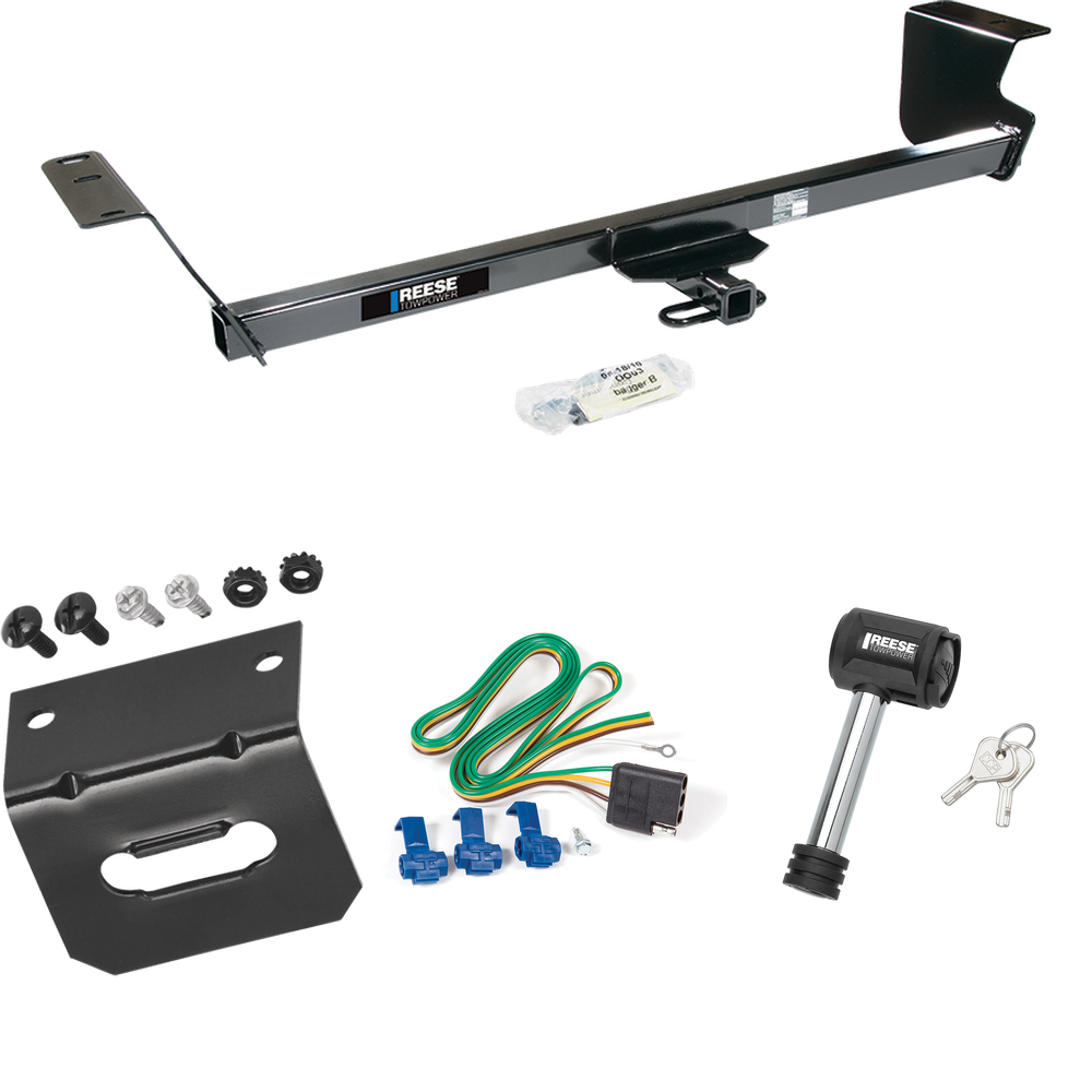 Fits 2013-2014 Volkswagen Routan Trailer Hitch Tow PKG w/ 4-Flat Wiring Harness + Wiring Bracket + Hitch Lock (For (Canada Only) Models) By Reese Towpower