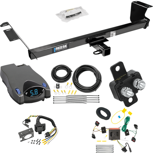 Se adapta al paquete de enganche de remolque Dodge Grand Caravan 2008-2010 con control de freno Tekonsha Prodigy P2 + cableado RV de 7 vías de Reese Towpower