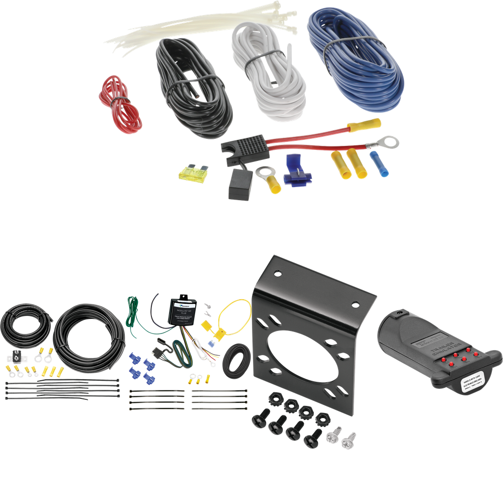 Fits 2018-2021 Lexus RX350L 7-Way RV Wiring + 7-Way Tester and Trailer Emulator By Tekonsha