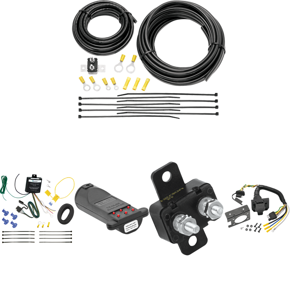 Se adapta al cableado de RV de 7 vías Mercedes-Benz GLE350 2021-2022 + probador de 7 vías y emulador de remolque de Tekonsha