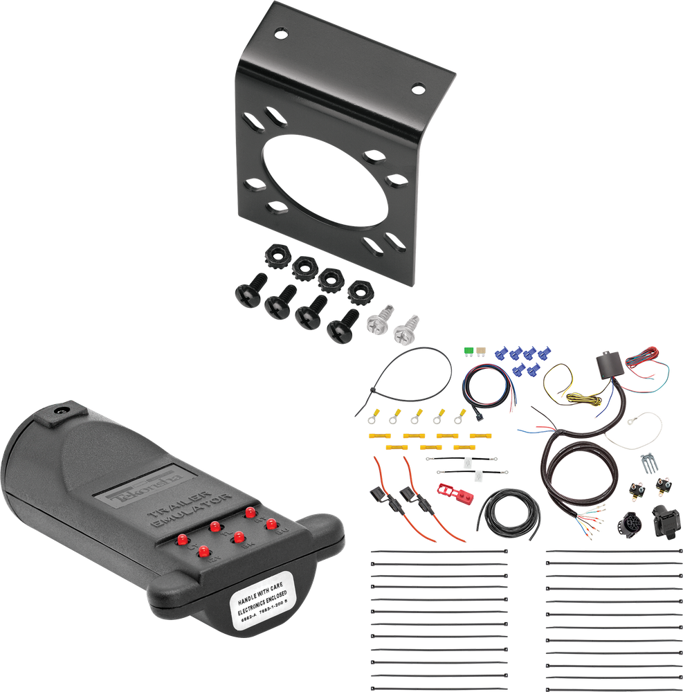 Fits 2016-2023 Tesla X 7-Way RV Wiring + 7-Way Tester and Trailer Emulator By Tekonsha