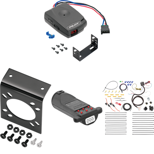 Se adapta al cableado de RV de 7 vías Tesla Y 2020-2020 + control de freno piloto de la serie Pro + probador de 7 vías y emulador de remolque de Tekonsha