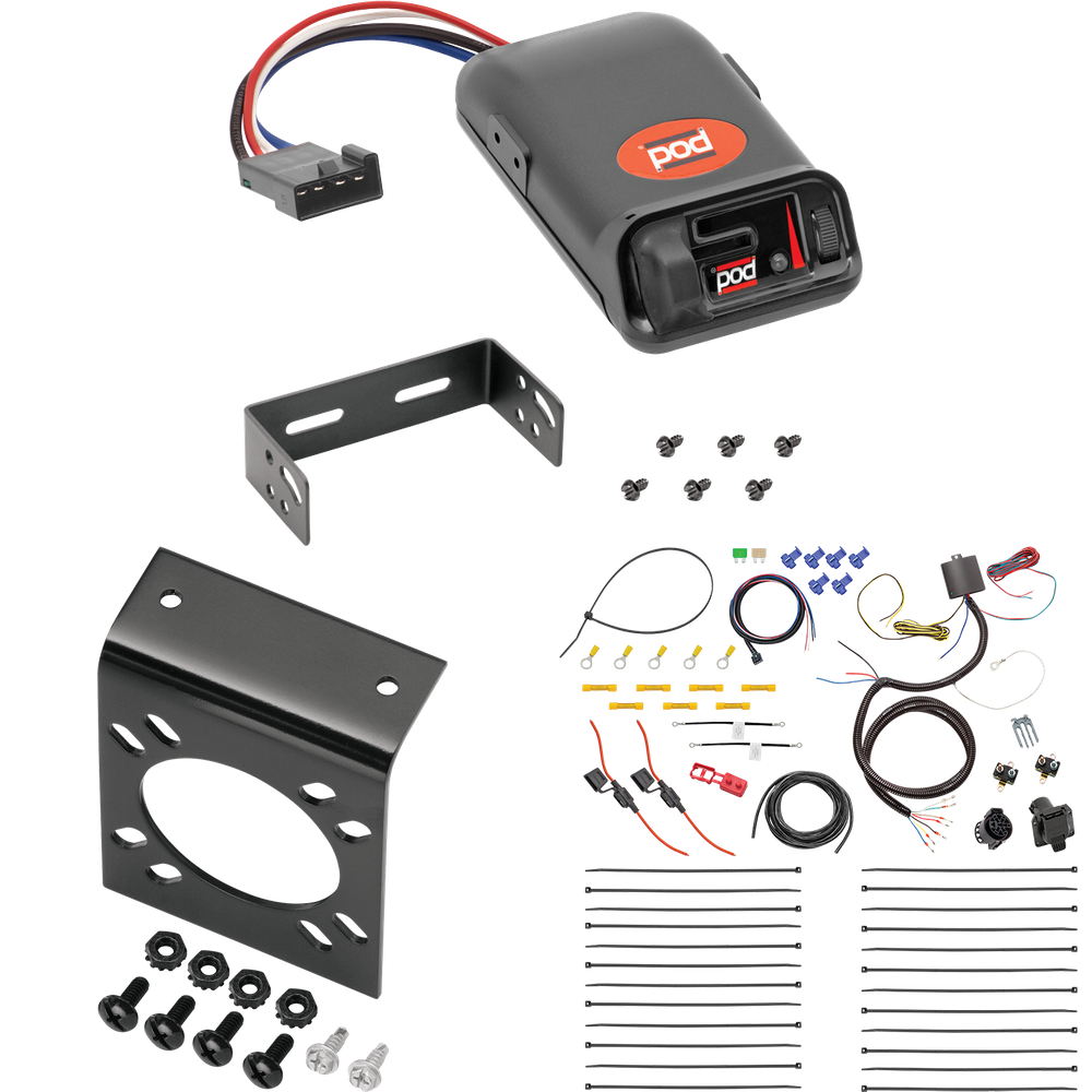 Fits 2015-2022 Mercedes-Benz GLA250 7-Way RV Wiring + Pro Series POD Brake Control By Tekonsha