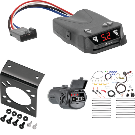 Se adapta al cableado de RV de 7 vías Infiniti JX35 2013-2013 + control de frenos Tekonsha Brakeman IV + probador 2 en 1 y adaptador de 7 vías a 4 vías de Tekonsha