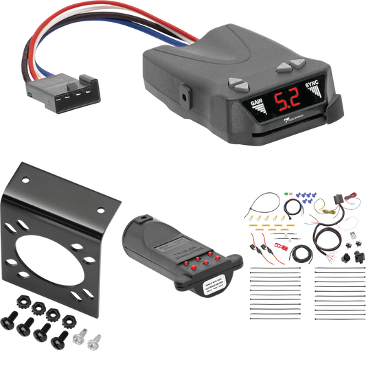 Fits 2009-2012 Infiniti FX35 7-Way RV Wiring + Tekonsha Brakeman IV Brake Control + 7-Way Tester and Trailer Emulator By Tekonsha