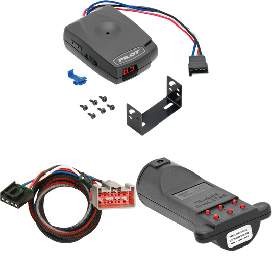 Compatible con control de freno piloto Ford Bronco Pro Series 2021-2023 + adaptador BC Plug &amp; Play + emulador de remolque de probador de control de freno (excluye: modelos con luces traseras LED) de Pro Series