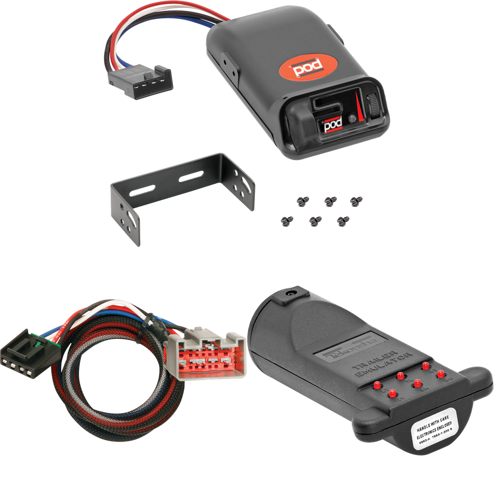 Fits 2018-2020 Jayco Greyhawk Motorhome Pro Series POD Brake Control + Plug & Play BC Adapter + Brake Control Tester Trailer Emulator (For w/ factory 7 Way Models) By Pro Series