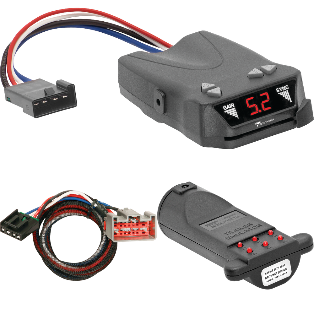 Fits 2020-2020 Winnebago Outlook Motorhome Tekonsha Brakeman IV Brake Control + Plug & Play BC Adapter + Brake Control Tester Trailer Emulator (For w/ factory 7 Way Models) By Tekonsha