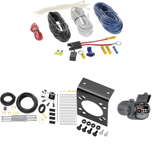 Fits 2004-2017 BMW X3 7-Way RV Wiring w/ Zero Contact ZCI Module + 2 in 1 Tester & 7-Way to 4-Way Adapter By Tekonsha