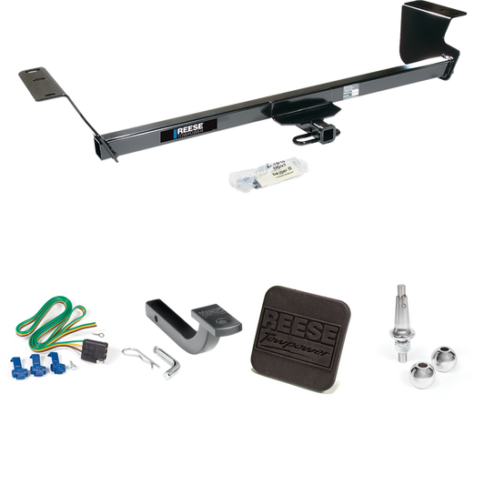 Fits 2013-2014 Volkswagen Routan Trailer Hitch Tow PKG w/ 4-Flat Wiring Harness + Draw-Bar + Interchangeable 1-7/8" & 2" Balls + Hitch Cover (For (Canada Only) Models) By Reese Towpower