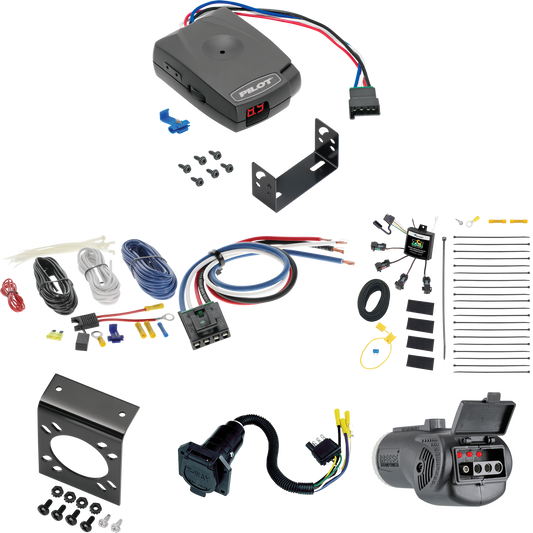 Fits 2009-2011 Volkswagen Tiguan 7-Way RV Wiring w/ Zero Contact ZCI Module + Pro Series Pilot Brake Control + Generic BC Wiring Adapter + 2 in 1 Tester & 7-Way to 4-Way Adapter By Tekonsha