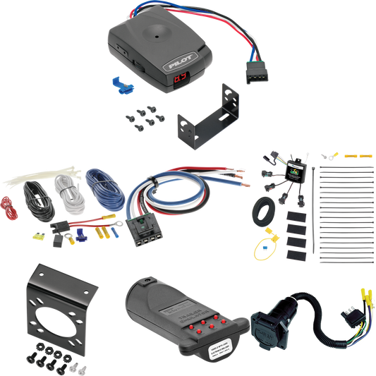 Fits 2013-2014 BMW X1 7-Way RV Wiring w/ Zero Contact ZCI Module + Pro Series Pilot Brake Control + Generic BC Wiring Adapter + 7-Way Tester and Trailer Emulator By Tekonsha