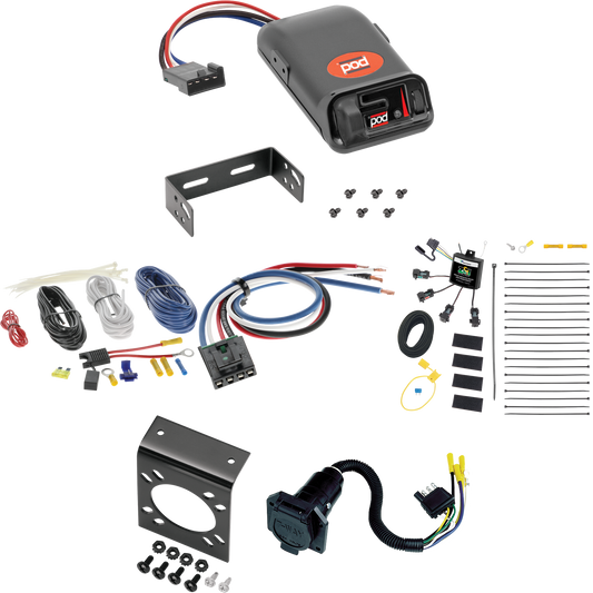 Fits 2022-2022 Mercedes-Benz Sprinter 3500 7-Way RV Wiring w/ Zero Contact ZCI Module + Pro Series Pod Brake Control + Generic BC Wiring Adapter By Tekonsha