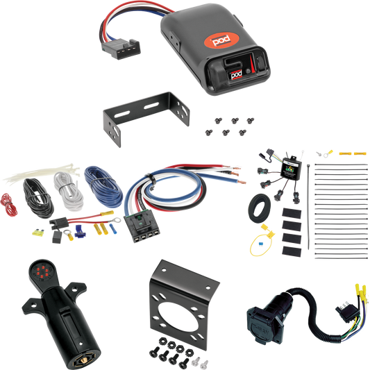 Fits 2021-2023 Volkswagen ID.4 7-Way RV Wiring w/ Zero Contact ZCI Module + Pro Series Pod Brake Control + Generic BC Wiring Adapter + 7-Way Tester By Tekonsha