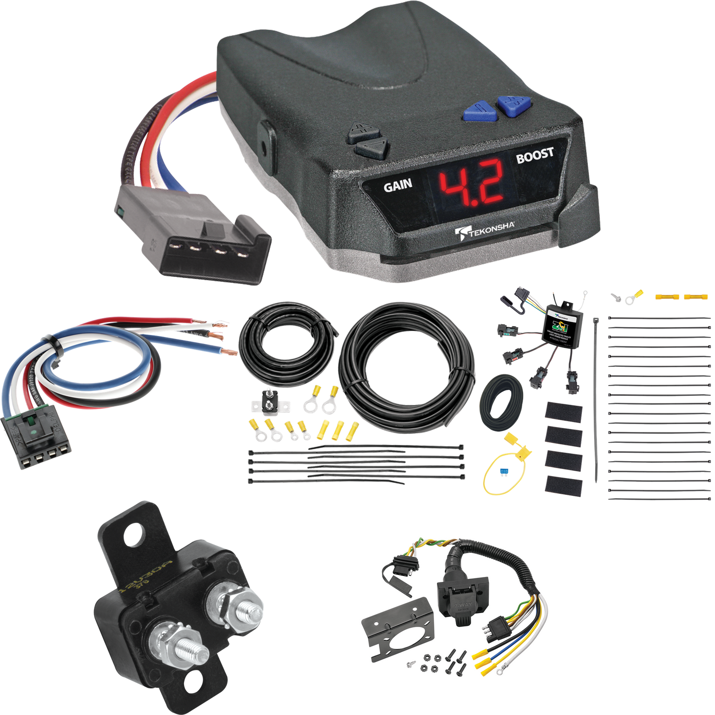 Fits 2022-2022 Mercedes-Benz Sprinter 2500 7-Way RV Wiring w/ Zero Contact ZCI Module + Tekonsha BRAKE-EVN Brake Control + Generic BC Wiring Adapter By Tekonsha