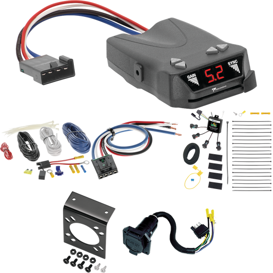 Se adapta a Dodge Ram 4500 2008-2010 cableado RV de 7 vías con módulo ZCI de contacto cero + control de freno Tekonsha Brakeman IV + adaptador de cableado BC genérico de Tekonsha