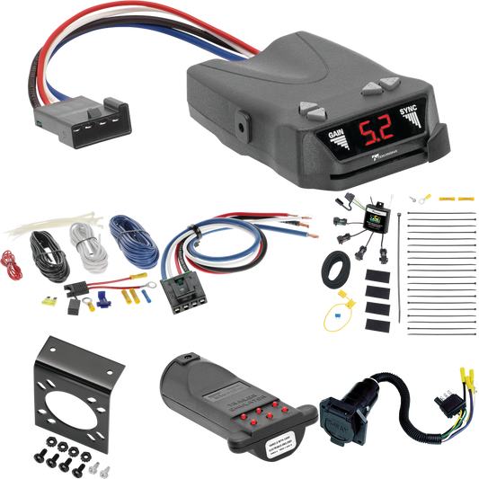 Fits 2010-2015 Mercedes-Benz GLK350 7-Way RV Wiring w/ Zero Contact ZCI Module + Tekonsha Brakeman IV Brake Control + Generic BC Wiring Adapter + 7-Way Tester and Trailer Emulator By Tekonsha