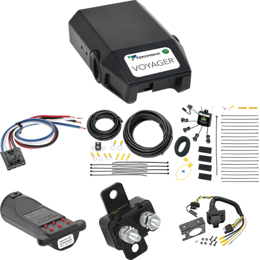 Fits 2022-2022 Mercedes-Benz Sprinter 2500 7-Way RV Wiring w/ Zero Contact ZCI Module + Tekonsha Voyager Brake Control + Generic BC Wiring Adapter + 7-Way Tester and Trailer Emulator By Tekonsha