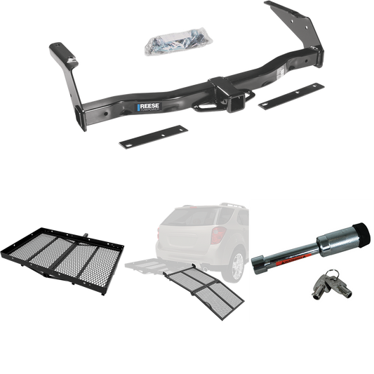 Fits 1999-2003 Dodge Ram 3500 Van Trailer Hitch Tow PKG w/ Cargo Carrier + Bi-Fold Ramp + Hitch Lock By Reese Towpower