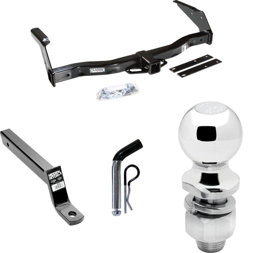 Fits 1999-2003 Dodge Ram 3500 Van Trailer Hitch Tow PKG w/ Extended 16" Long Ball Mount w/ 4" Drop + Pin/Clip + 2" Ball By Draw-Tite