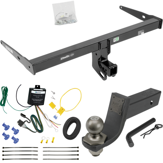 Fits 2013-2018 Audi Q3 Trailer Hitch Tow PKG w/ 4-Flat Wiring + Interlock Tactical Starter Kit w/ 3-1/4" Drop & 2" Ball By Draw-Tite