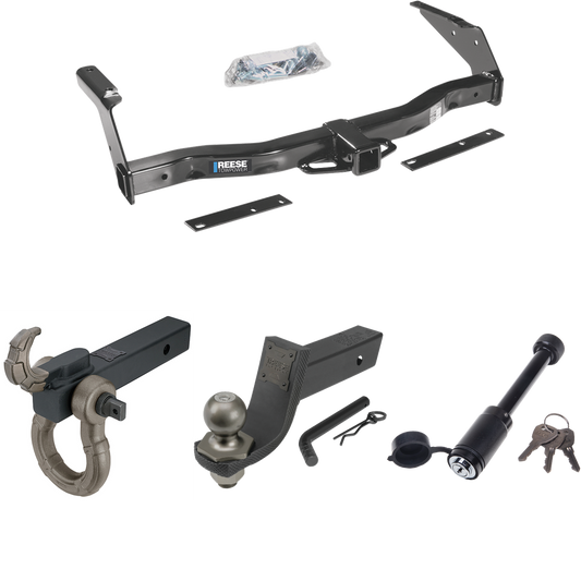 Fits 1999-2000 Dodge Ram 3500 Van Trailer Hitch Tow PKG + Interlock Tactical Starter Kit w/ 3-1/4" Drop & 2" Ball + Tactical Hook & Shackle Mount + Tactical Dogbone Lock By Reese Towpower