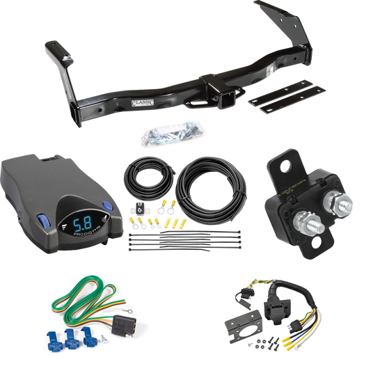 Se adapta al paquete de remolque con enganche para remolque Dodge B150 1981-1994 con control de freno Tekonsha Prodigy P2 + cableado RV de 7 vías de Draw-Tite