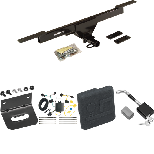 Fits 2012-2019 Volkswagen Passat Trailer Hitch Tow PKG w/ 4-Flat Wiring Harness + Hitch Cover + Hitch Lock (For Sedan Models) By Draw-Tite