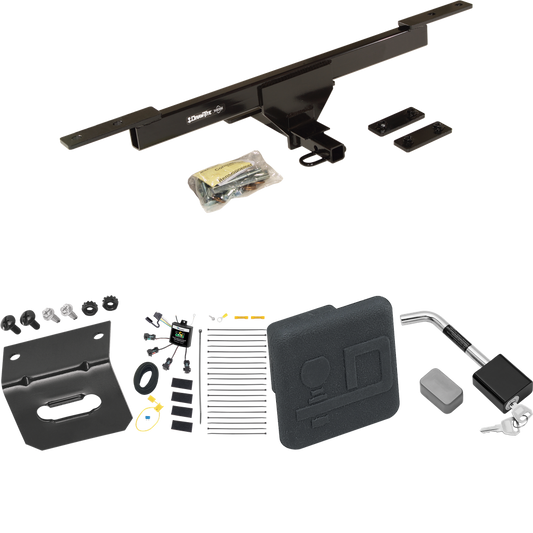 Fits 2016-2022 Volkswagen Passat Trailer Hitch Tow PKG w/ 4-Flat Zero Contact "No Splice" Wiring Harness + Hitch Cover + Hitch Lock (Excludes: SE & SEL Models) By Draw-Tite