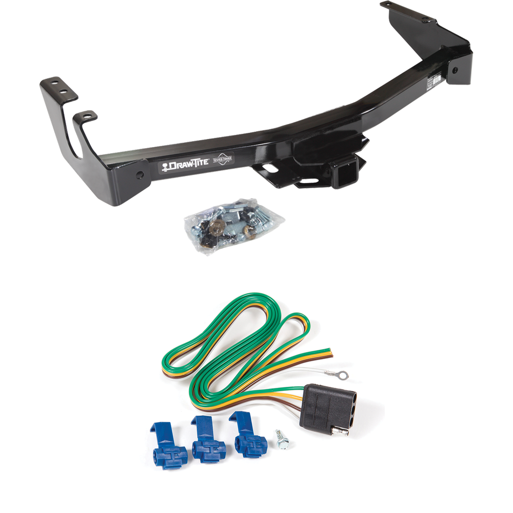 Fits 1994-1994 Dodge B350 Trailer Hitch Tow PKG w/ 4-Flat Wiring Harness (Excludes: w/Factory Step Bumper Models) By Draw-Tite