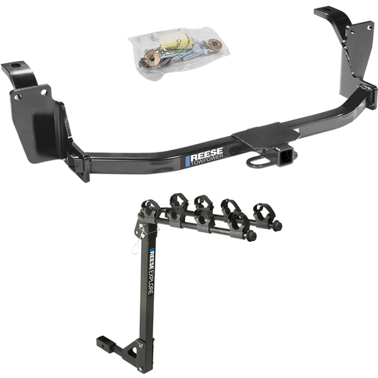 Fits 2010-2011 Honda Accord Crosstour Trailer Hitch Tow PKG w/ 4 Bike Carrier Rack By Reese Towpower