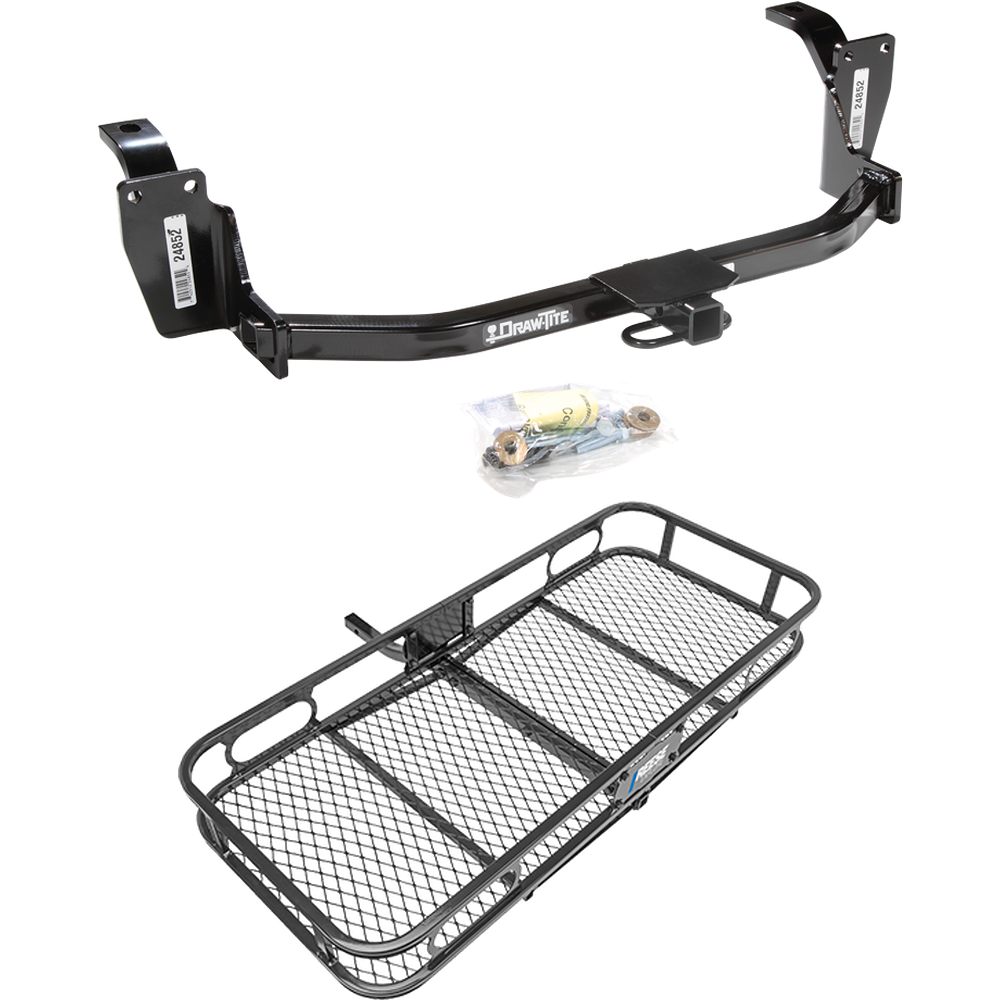 Fits 2012-2015 Honda Crosstour Trailer Hitch Tow PKG w/ 48" x 20" Cargo Carrier Rack By Draw-Tite