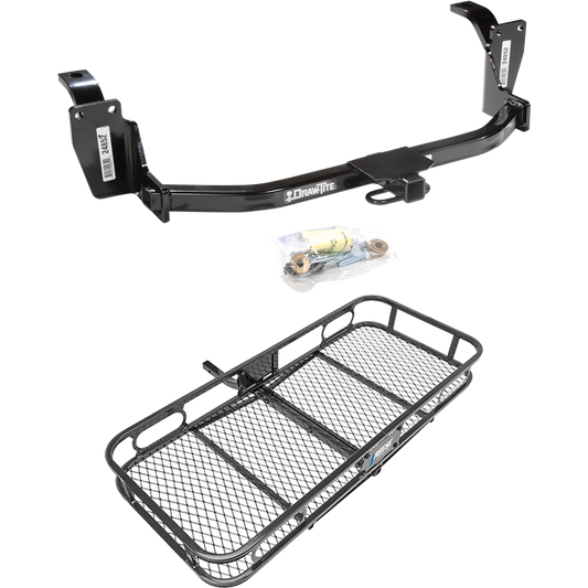 Fits 2012-2015 Honda Crosstour Trailer Hitch Tow PKG w/ 48" x 20" Cargo Carrier Rack By Draw-Tite