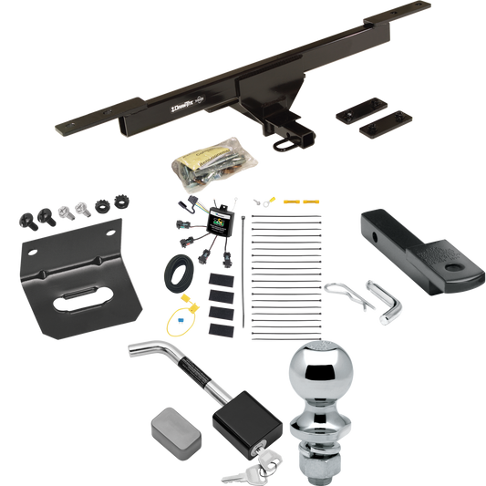 Fits 2016-2019 Volkswagen Passat Trailer Hitch Tow PKG w/ 4-Flat Zero Contact "No Splice" Wiring Harness + Draw-Bar + 1-7/8" Ball + Wiring Bracket + Hitch Lock (For SE & SEL Only Models) By Draw-Tite