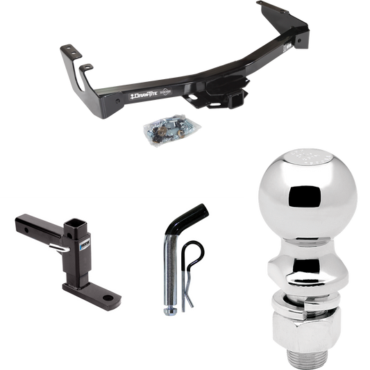 Fits 1995-1998 Dodge B3500 Trailer Hitch Tow PKG w/ Adjustable Drop Rise Ball Mount + Pin/Clip + 2-5/16" Ball (Excludes: w/Factory Step Bumper Models) By Draw-Tite