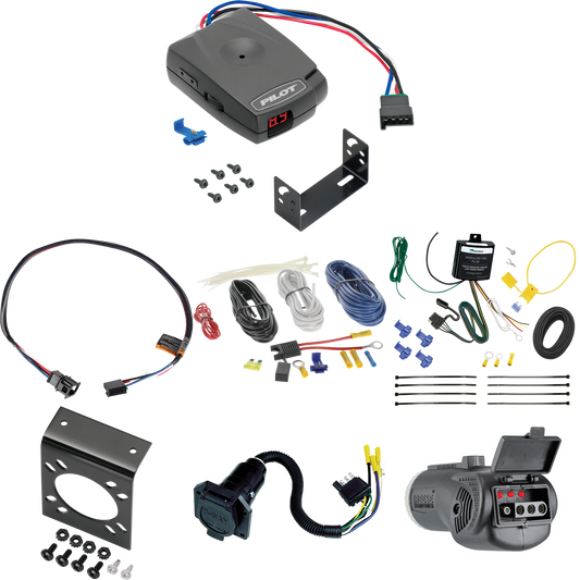 Fits 2019-2023 Audi Q5 7-Way RV Wiring + Pro Series Pilot Brake Control + Plug & Play BC Adapter + 2 in 1 Tester & 7-Way to 4-Way Adapter By Tekonsha