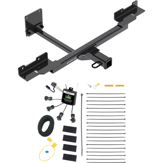 Fits 2012-2015 Mercedes-Benz ML350 Trailer Hitch Tow PKG w/ 4-Flat Zero Contact "No Splice" Wiring Harness (Excludes: w/Active Curve System Models) By Draw-Tite