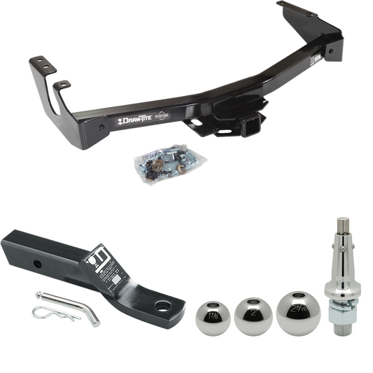 Fits 1999-2003 Dodge Ram 3500 Van Trailer Hitch Tow PKG w/ Ball Mount w/ 2" Drop + Interchangeable Ball 1-7/8" & 2" & 2-5/16" (Excludes: w/Factory Step Bumper Models) By Draw-Tite