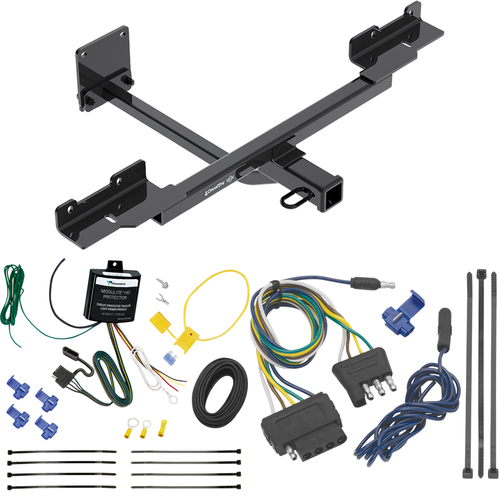 Fits 2012-2015 Mercedes-Benz ML350 Trailer Hitch Tow PKG w/ 5-Flat Wiring Harness (Excludes: w/Active Curve System Models) By Draw-Tite