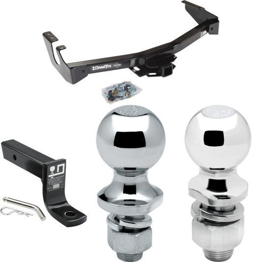 Fits 1994-1994 Dodge B350 Trailer Hitch Tow PKG w/ Ball Mount w/ 4" Drop + 2" Ball + 1-7/8" Ball (Excludes: w/Factory Step Bumper Models) By Draw-Tite