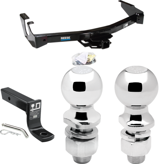 Fits 1999-2003 Dodge Ram 3500 Van Trailer Hitch Tow PKG w/ Ball Mount w/ 4" Drop + 2" Ball + 2-5/16" Ball (Excludes: w/Factory Step Bumper Models) By Reese Towpower