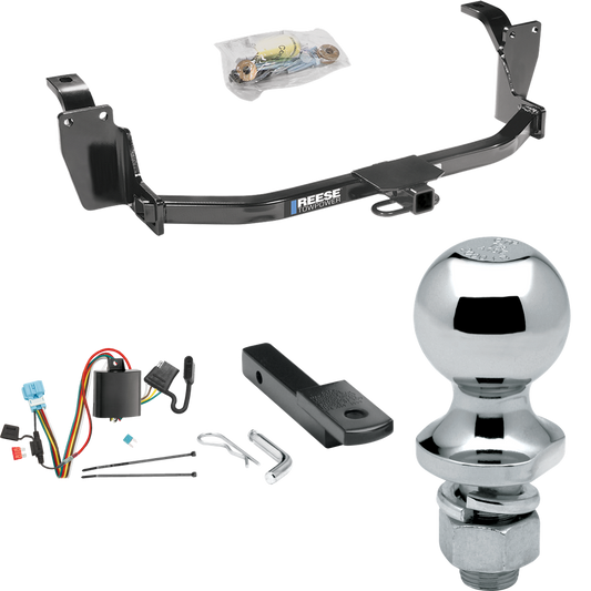 Se adapta al paquete de enganche de remolque Honda Accord Crosstour 2010-2011 con arnés de cableado plano de 4 + barra de tracción + bola de 1-7/8" de Reese Towpower