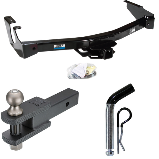 Fits 1995-1998 Dodge B1500 Trailer Hitch Tow PKG w/ Clevis Hitch Ball Mount w/ 2" Ball + Pin/Clip (Excludes: w/Factory Step Bumper Models) By Reese Towpower