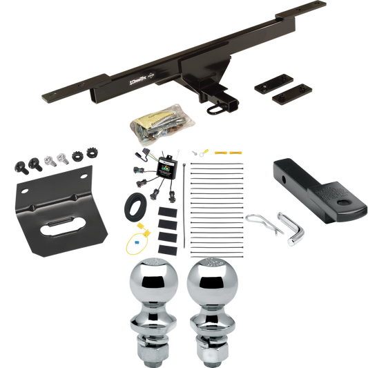 Se adapta al paquete de remolque con enganche de remolque Volkswagen Passat 2016-2019 con arnés de cableado "sin empalme" de 4 contactos planos cero + barra de tracción + bola de 1-7/8" + 2" + soporte de cableado (solo para modelos SE y SEL) dibujar-tite