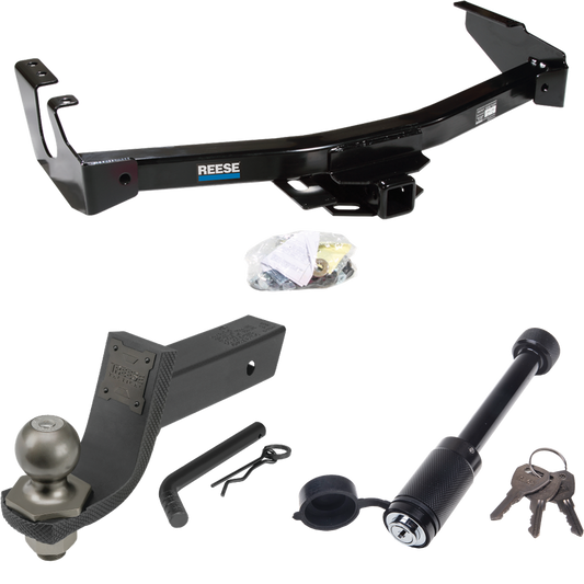 Fits 1994-1994 Dodge B350 Trailer Hitch Tow PKG + Interlock Tactical Starter Kit w/ 3-1/4" Drop & 2" Ball + Tactical Dogbone Lock (Excludes: w/Factory Step Bumper Models) By Reese Towpower