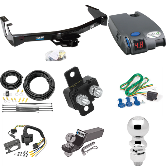 Fits 1999-2000 Dodge Ram 1500 Van Trailer Hitch Tow PKG w/ Tekonsha Primus IQ Brake Control + 7-Way RV Wiring + 2" & 2-5/16" Ball & Drop Mount (Excludes: w/Factory Step Bumper Models) By Reese Towpower